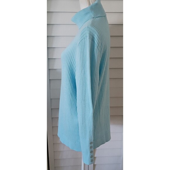 Talbots Button Cuff Ribbed Turtleneck Long Sleeves 2X NWOT - Picture 8 of 10